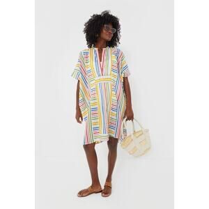 LOVE TOMAS BY EMERSON FRY Rainbow Emerson Short Caftan Size OS NWT